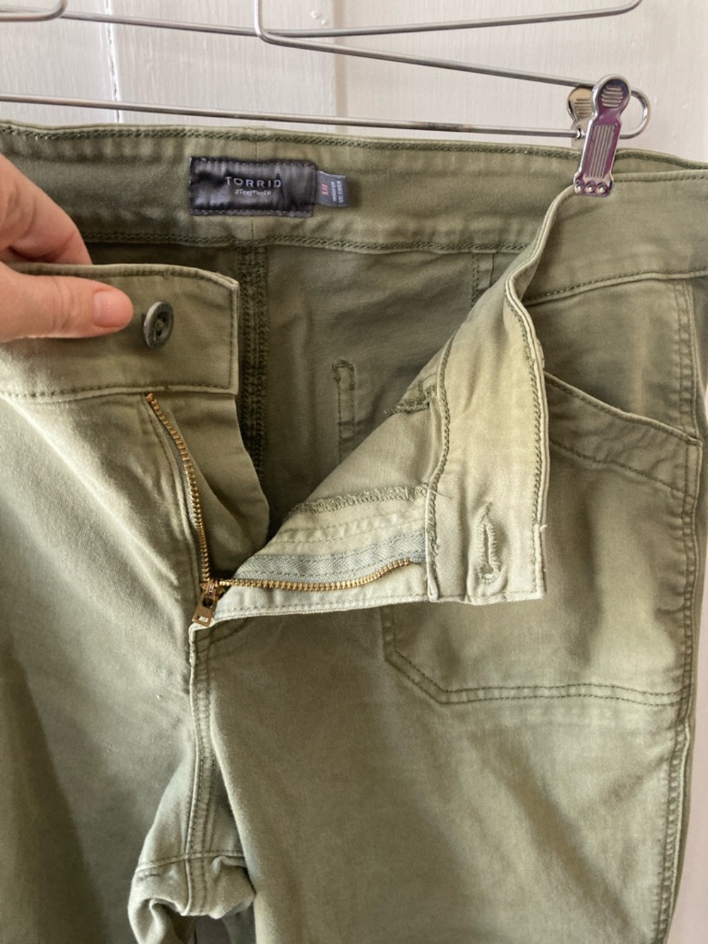 torrid Olive-Green Straight Leg Utility Pants - Picture 7 of 7